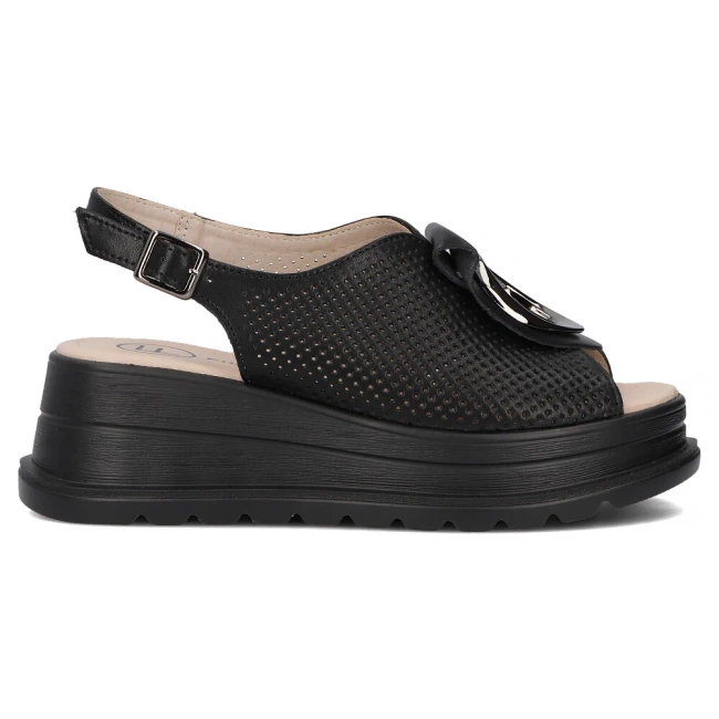 Leather sandals Filippo DS6756/25 BK black