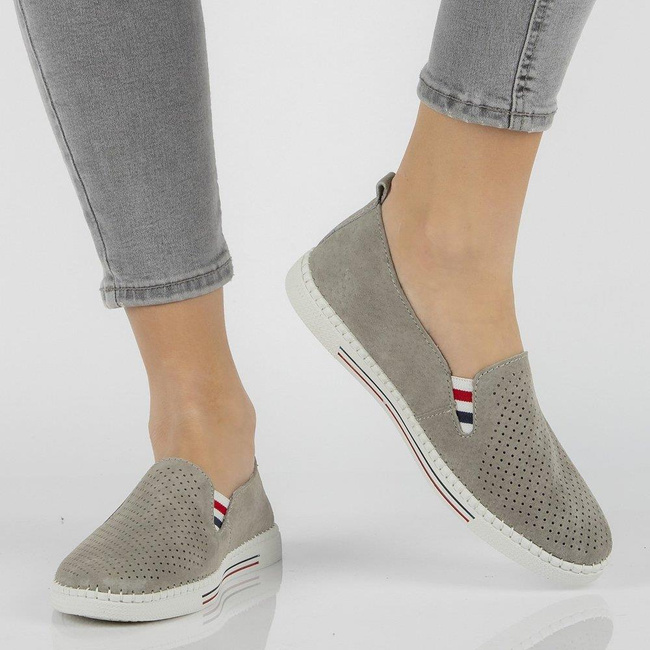 Leather shoes FILIPPO DP1272/21 GR gray