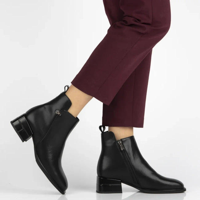Leather ankle boots Filippo DBT7200/25 BK black