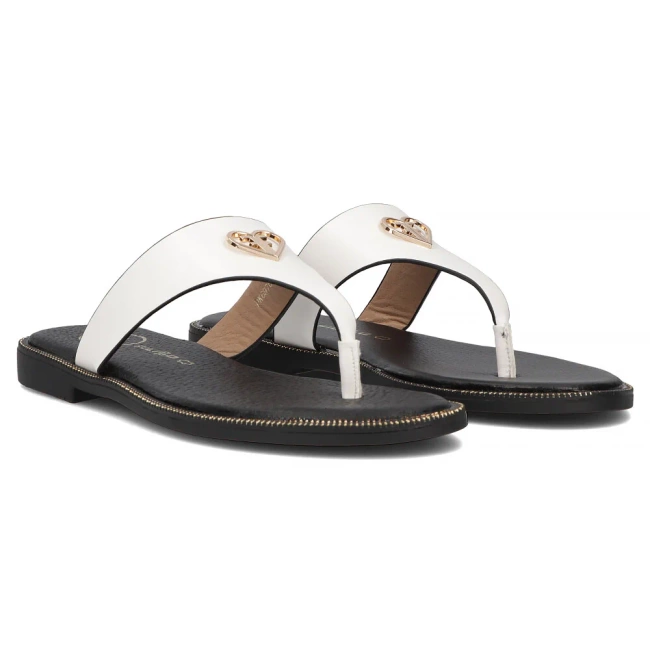 Klapki Filippo DK6976/25 WH białe