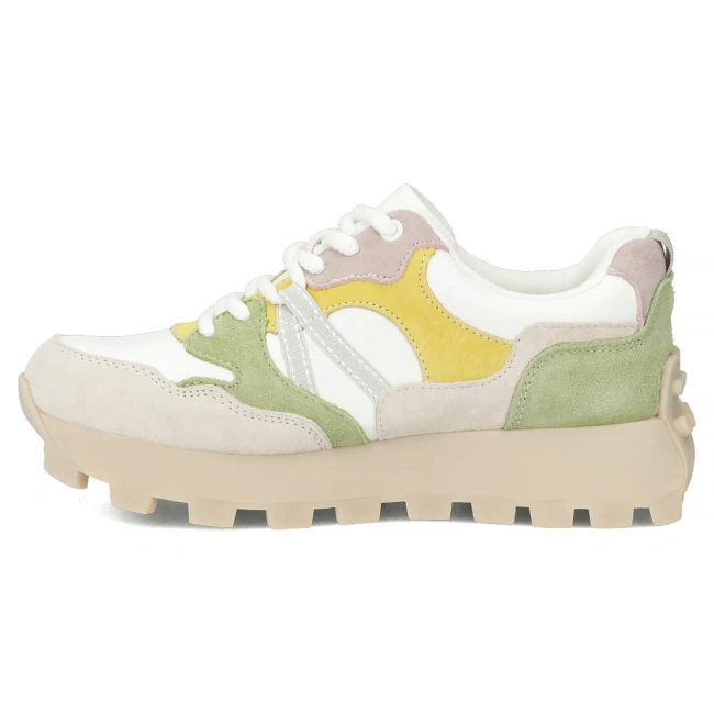 Skórzane sneakersy Filippo DP7559/26 WH YL białe