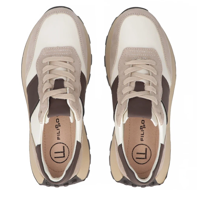 Leather sneakers Filippo DP6498/24 BE beige