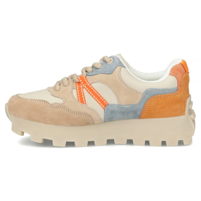 Skórzane sneakersy Filippo DP7559/26 BE OR beżowe