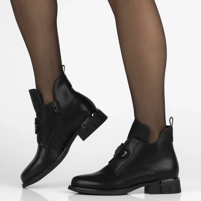 Leather ankle boots Filippo DBT7191/25 BK black