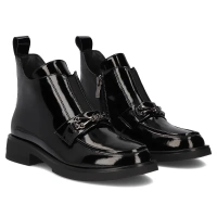 Skórzane botki Filippo DBT7318/25 BK czarne