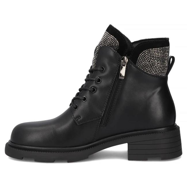 Leather ankle boots Filippo DBT7296/25 BK black