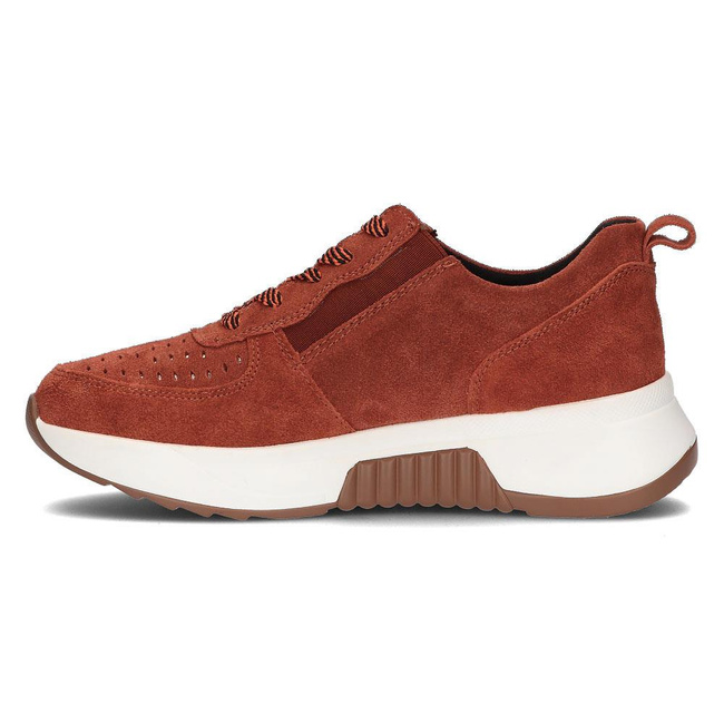 Skórzane sneakersy DP3171/21 BR brązowe