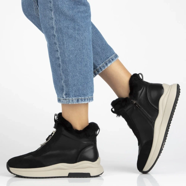 Leather ankle boots Filippo DBT7177/25 BK black