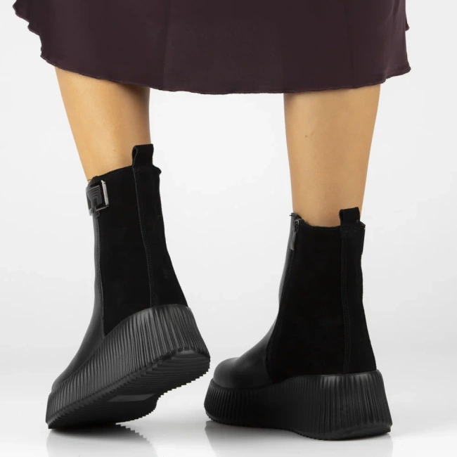 Leather ankle boots Filippo DBT7268/25 BK black