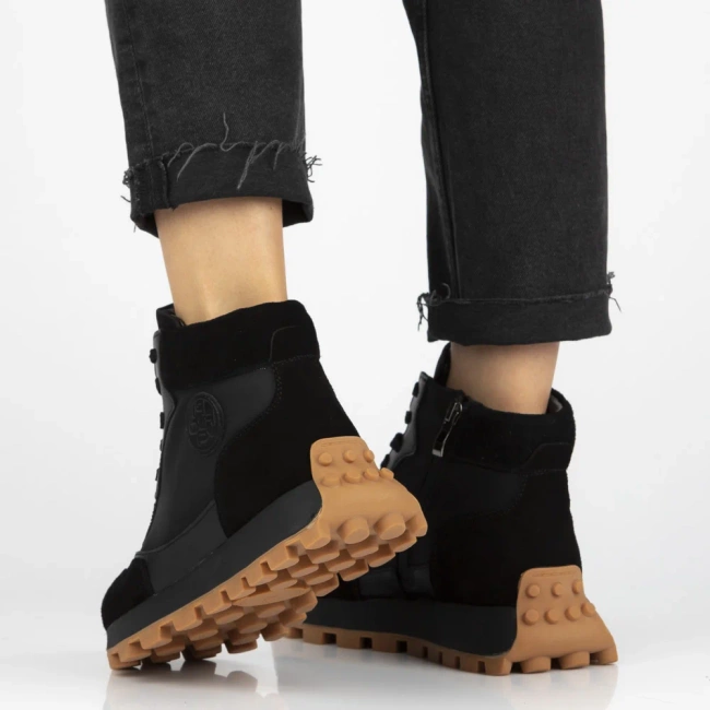 Leather ankle boots Filippo DBT7158/25 BK black