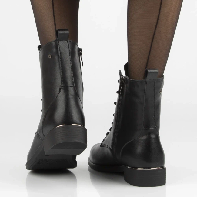 Skórzane trzewiki Filippo DBT4747/25 BK D czarne