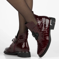 Leather ankle boots DBT7191/25 BG maroon