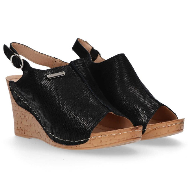 Leather sandals Filippo DS784/20 BK black