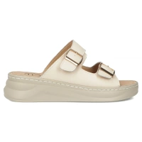 Skórzane klapki Filippo DK7044/25 BE beżowe