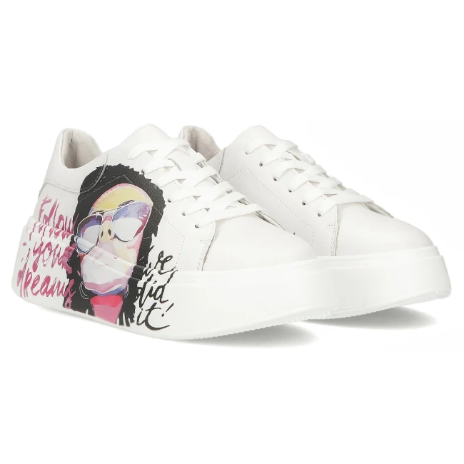 Leather sneakers Filippo DP6835/25 WH white