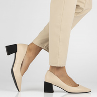 Leather pumps Filippo DP4433/23 BE beige
