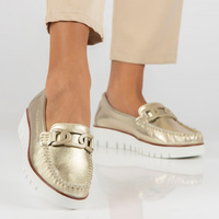 Leather loafers Filippo DP3334/23 GO gold