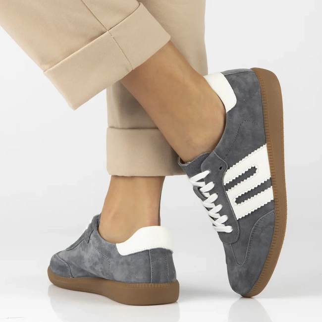 Leather sneakers Filippo DP7492/25 GR grey
