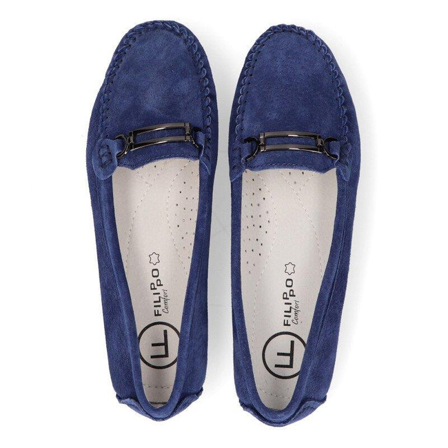 Leather loafers Filippo DP1202/21 BL blue