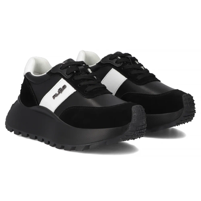 Skórzane sneakersy Filippo DP6785/25 BK BK czarne