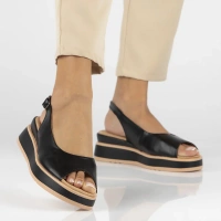 Leather sandals Filippo DS6153/25 BK black