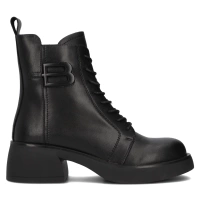 Skórzane botki na obcasie Filippo DBT6550/25 BK czarne