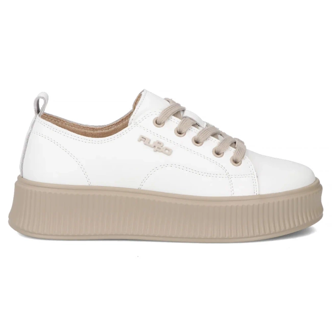 Leather sneakers Filippo DP6122/26 WH BE white