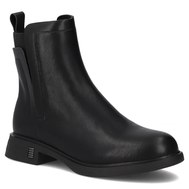 Skórzane botki Filippo DBT7200/25 BK czarne