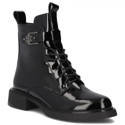 Skórzane botki Filippo DBT7317/25 BK czarne