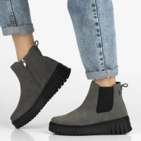 Leather ankle boots Filippo DBT7279/25 GR grey