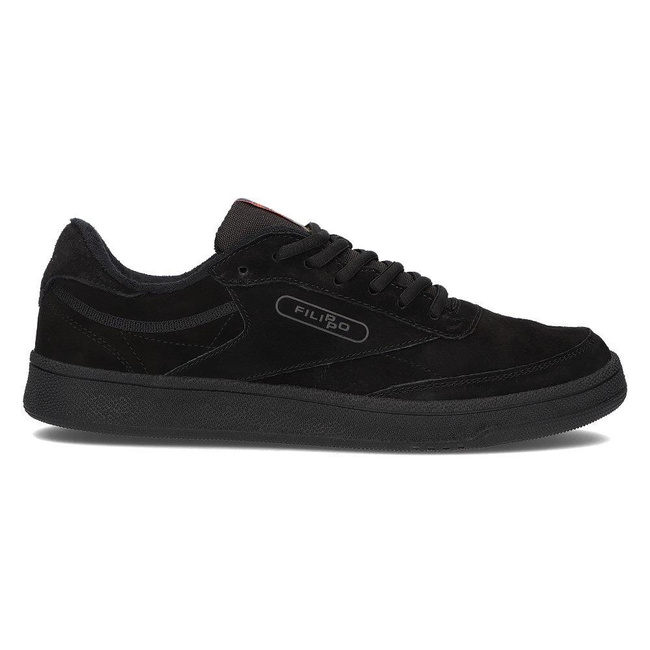 Skórzane buty Filippo MSP2123/22 BK czarne