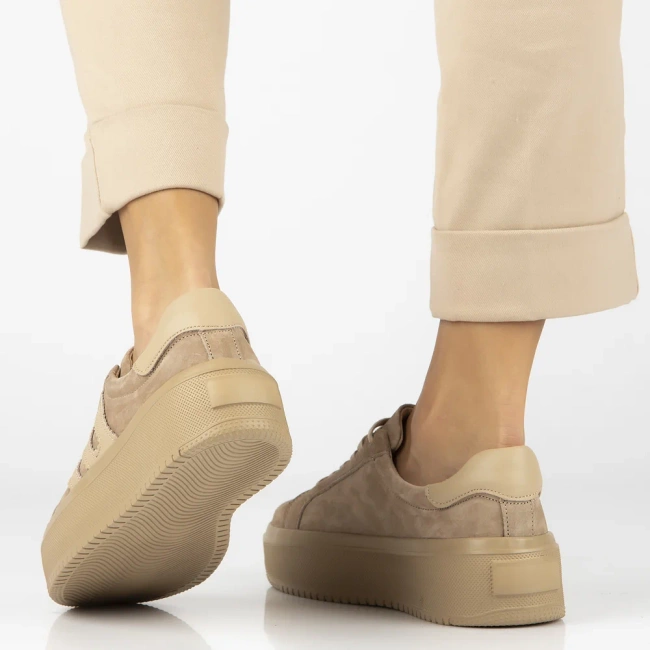 Skórzane sneakersy Filippo DP7173/25 BE beżowe