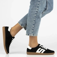 Skórzane sneakersy Filippo DP7492/25 BK czarne