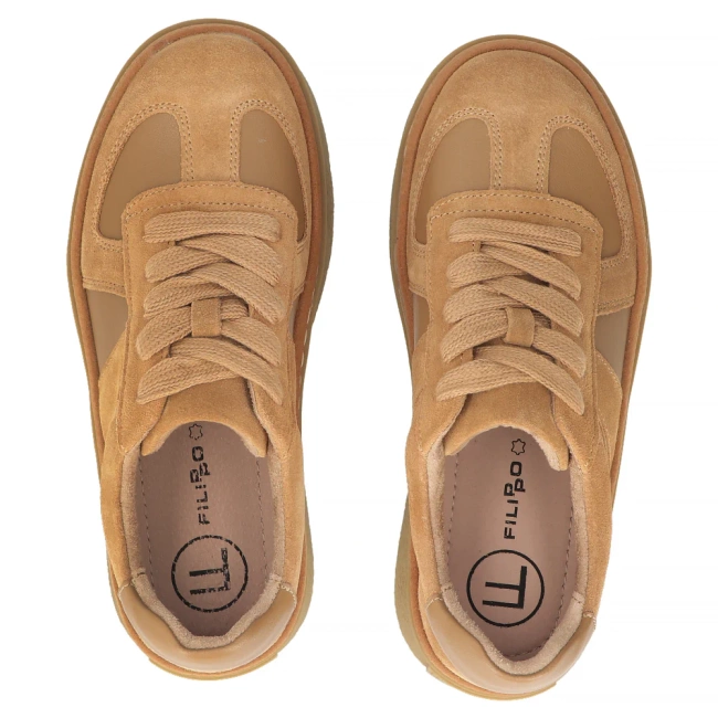 Leather sneakers Filippo DP7174/25 BR brown