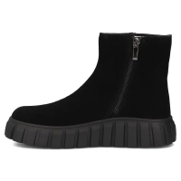 Skórzane botki na platformie Filippo DBT6301/25 BK czarne