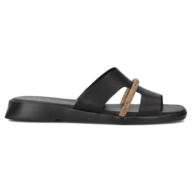 Leather flip-flops Filippo DK6878/25 BK black