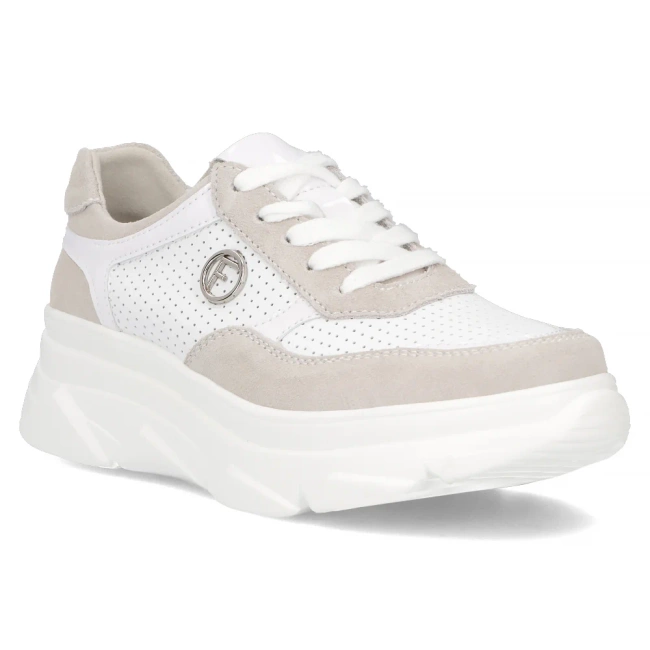 Leather Sneakers Filippo DP6108/24 WH GR white grey