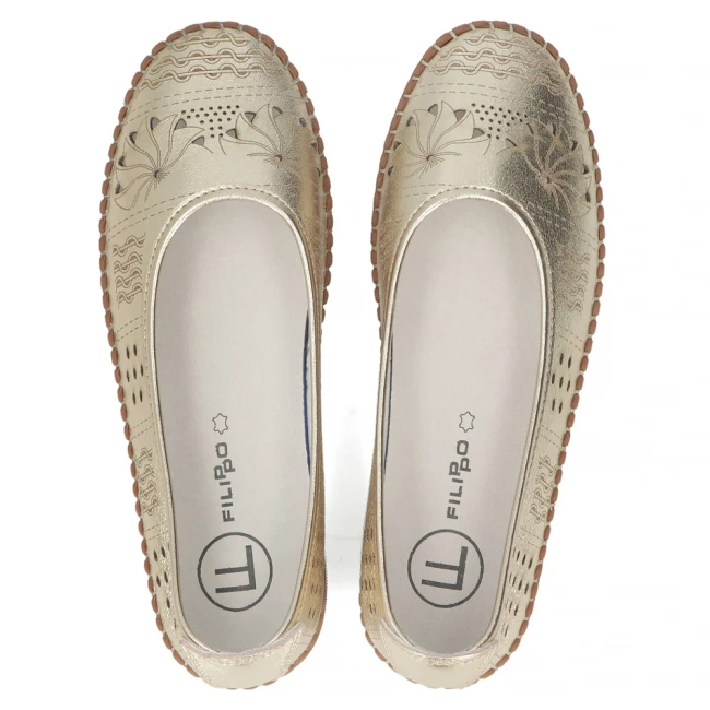 Leather shoes Filippo DP6831/25 GO gold