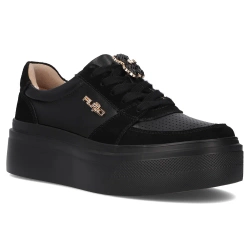 Leather sneakers Filippo DP6775/25 BK black