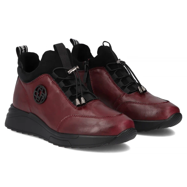 Leather ankle boots DBT7168/25 BG maroon