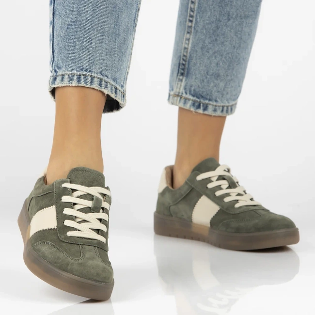 Leather sneakers FilippoDP6770/25 KH khaki