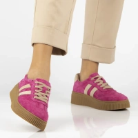 Leather sneakers Filippo DP6776/25 FH BE fuchsia