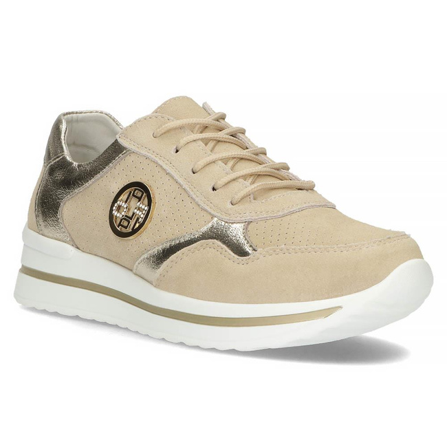 Leather sneakers Filippo DP3544/22 BE beige