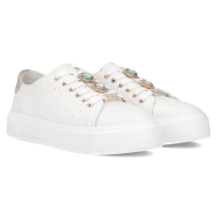 Skórzane sneakersy Filippo DP6854/25 WH białe