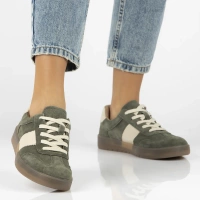 Skórzane sneakersy Filippo DP6770/25 KH zielone