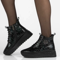 Skórzane botki na platformie Filippo DBT7278/25 GE