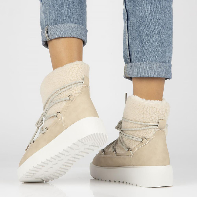 Śniegowce Filippo DBT4238/22 BE beżowe