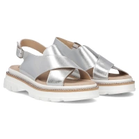 Leather sandals Filippo DS7047/25 SI silver