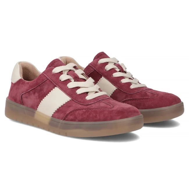 Skórzane sneakersy Filippo DP6770/25 BG bordowe