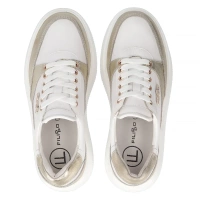 Leather sneakers Filippo DP6842/25 WH GO white gold